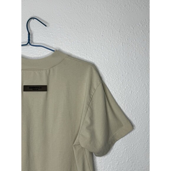 Fear Of God Essentials Short Sleeve T-Shirt Women’s Medium Beige Tan Embroidered - Picture 8 of 16